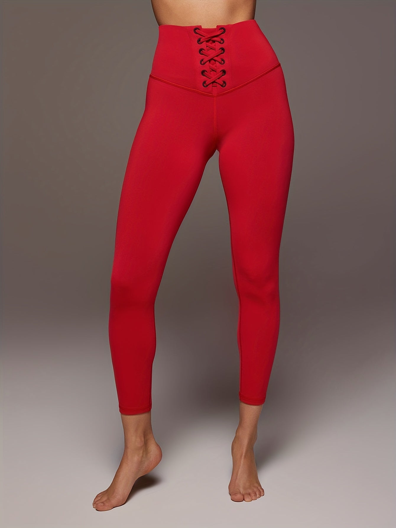 Sports Leggings Crisscross Wide Waistband Tummy Control Yoga Pants