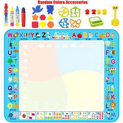 X-Large Water Doodle Mat with Stickers & Markers Mess-Free Art Activity