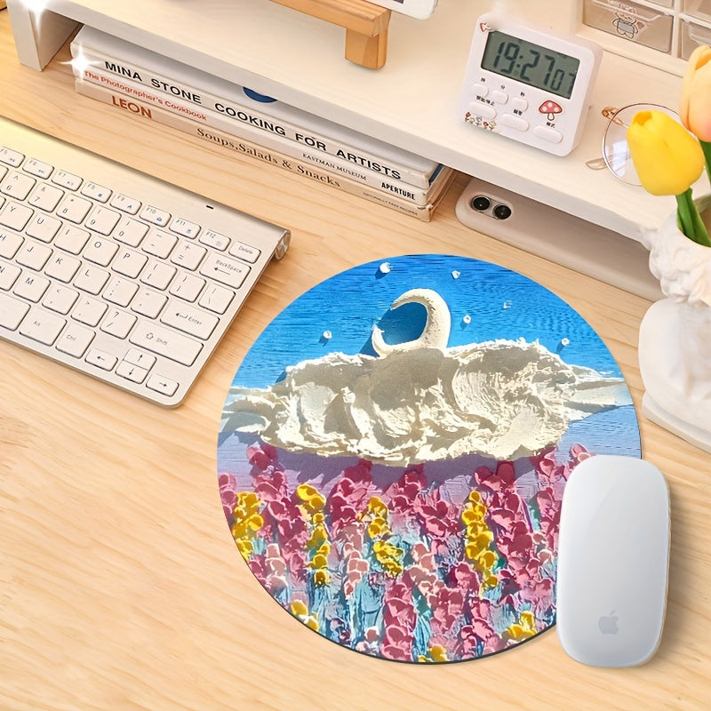 Flower Round Women's Mouse Pad