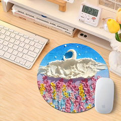 Flower Round Women's Mouse Pad