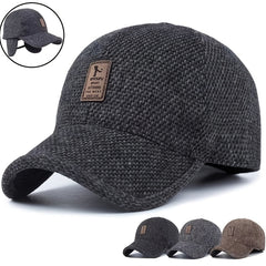 Men's Winter Ear Protection Baseball Cap - Windproof Thick Warm Cap