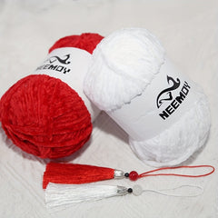 2pcs Chenille Wool Thread DIY Christmas Braided Material