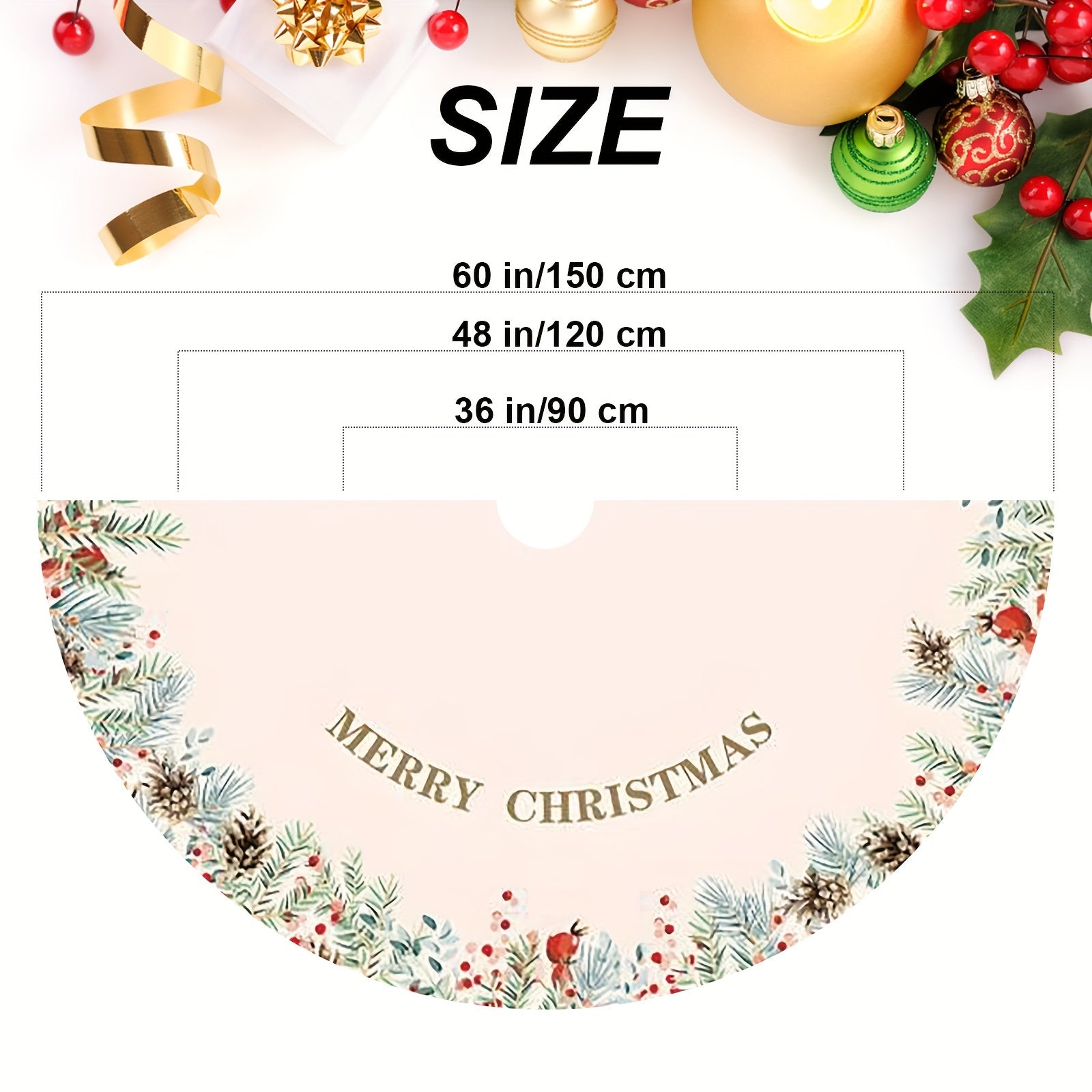 Farmhouse Christmas Tree Skirt Rustic Holiday Decorations