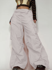 Elastic Waist Sports Pants Loose Fit Cargo Pants Women's Activewear