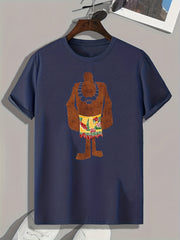 Tribe Style Pattern Print Men's Comfy Sports T shirt
