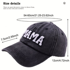 MAMA Patch Baseball Cap Candy Washed Distressed Sunscreen Dad Hats