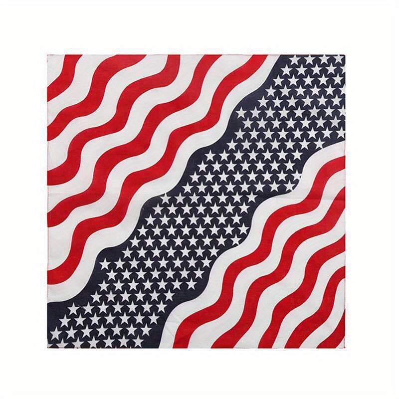 Flag Print Bandana Cotton Neckerchief Hip Hop Square Scarf