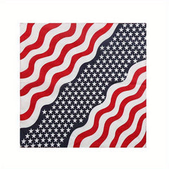 Flag Print Bandana Cotton Neckerchief Hip Hop Square Scarf