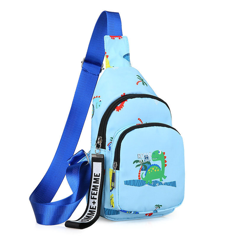 Dinosaur Pattern Kids Chest Bag Coin Purse Crossbody Bag