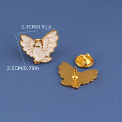 Children s Brooch Metal Pigeon Badge Couple Collar Pin Brooch Jewelry
