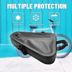 Bike Frame Storage Bag Reflective Triangle Water Resistant Under Seat Pouch