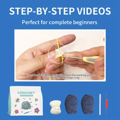 Crochet Kit For Beginners with Step by Step Tutorials Elephant