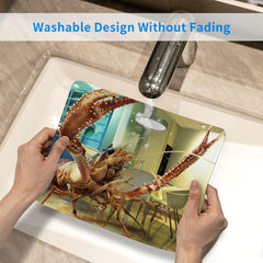 Lobster Pattern Rectangular 20x24cm Mouse Pad for Games & Office, Smooth Surface