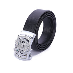 Men's Auto Buckle Belt with Gemstones & Diamonds