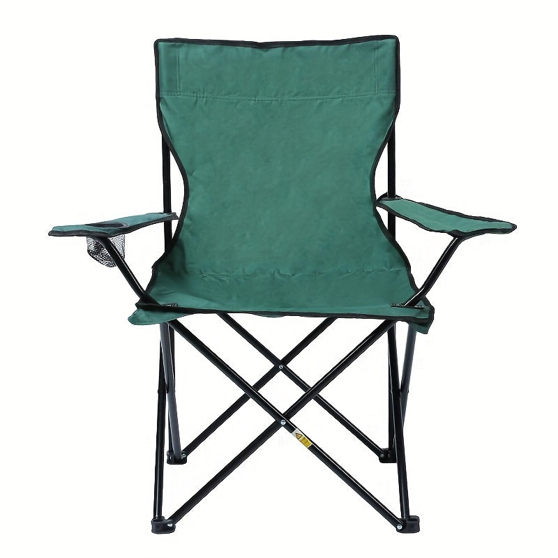 Portable Folding Chair With Armrest for Outdoor Camping Beach Fishing