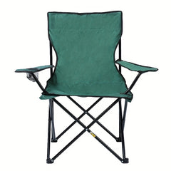 Portable Folding Chair With Armrest for Outdoor Camping Beach Fishing
