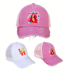 Distressed Denim Baseball Cap for Men Women