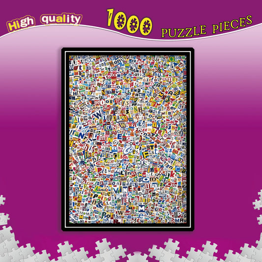 Large Jigsaw Puzzle 1000pcs 50x70cm, Framed Edges, Easy for Beginners