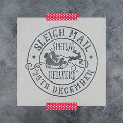 1pc Sleigh Mail Merry Christmas Stencil For Painting DIY