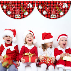 Christmas Half Fan Banner Flag Snowman Christmas Tree Garland