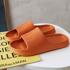 Women's Solid Slides Soft Sole Pillow Slides Lightweight Shower Shoes