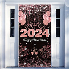 1pc Year Door Banner Party Decoration Supplies Happy Year Party Background