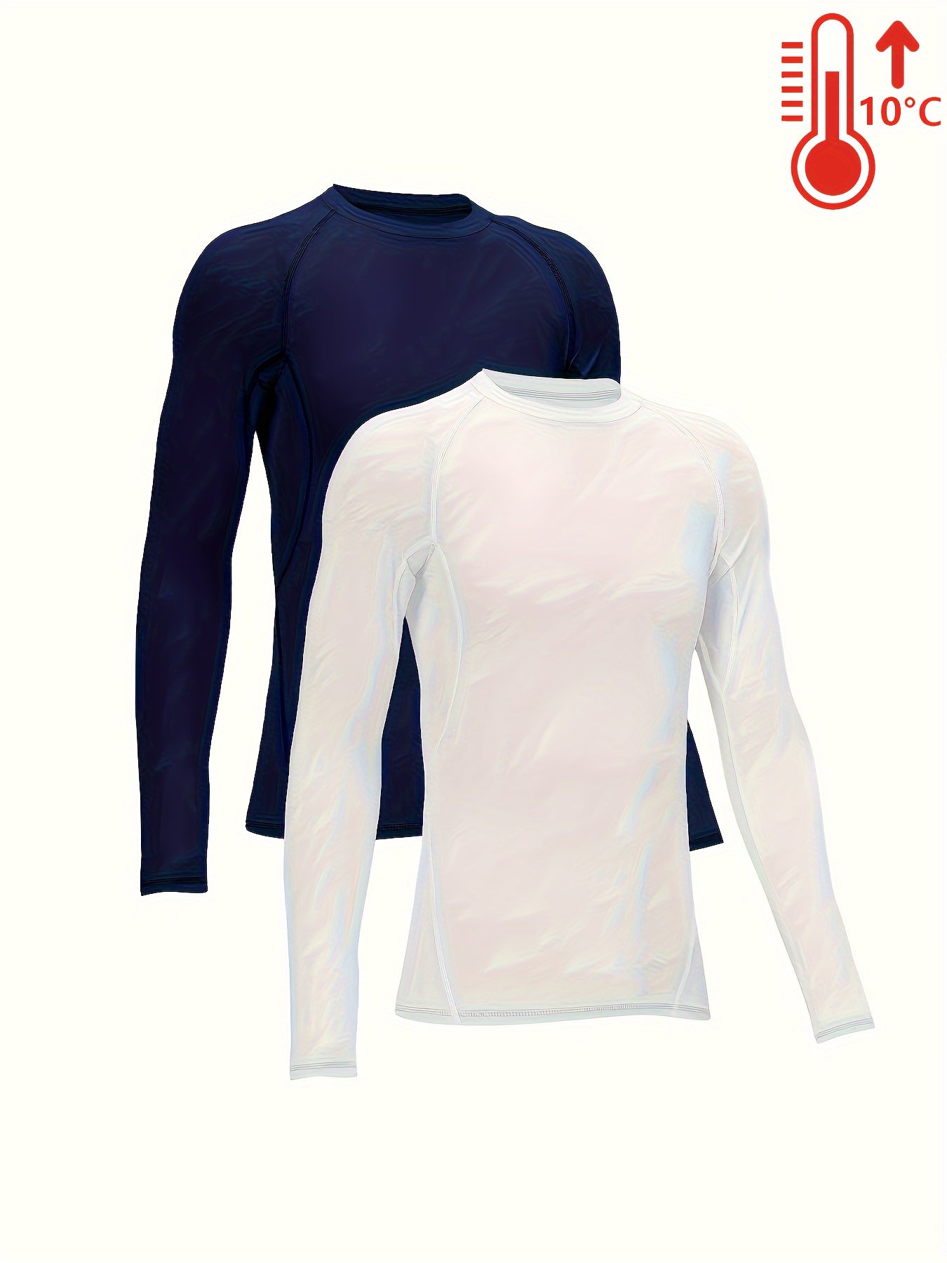 HOPLYNN Youth Compression Shirts 2 Pack Long Sleeve Moisture Wicking Baselayer