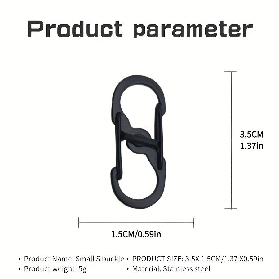 Stainless Steel 8 Figure S Buckle Lock Key Chain Anti-theft Clasp