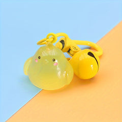 Mini Luminous Peace Chicken Key Chain Cartoon Animal Pendant Keyring