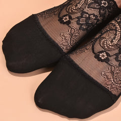 Pearl Lace Socks Thin Breathable Invisible Socks Lace Strappy Women's Stockings
