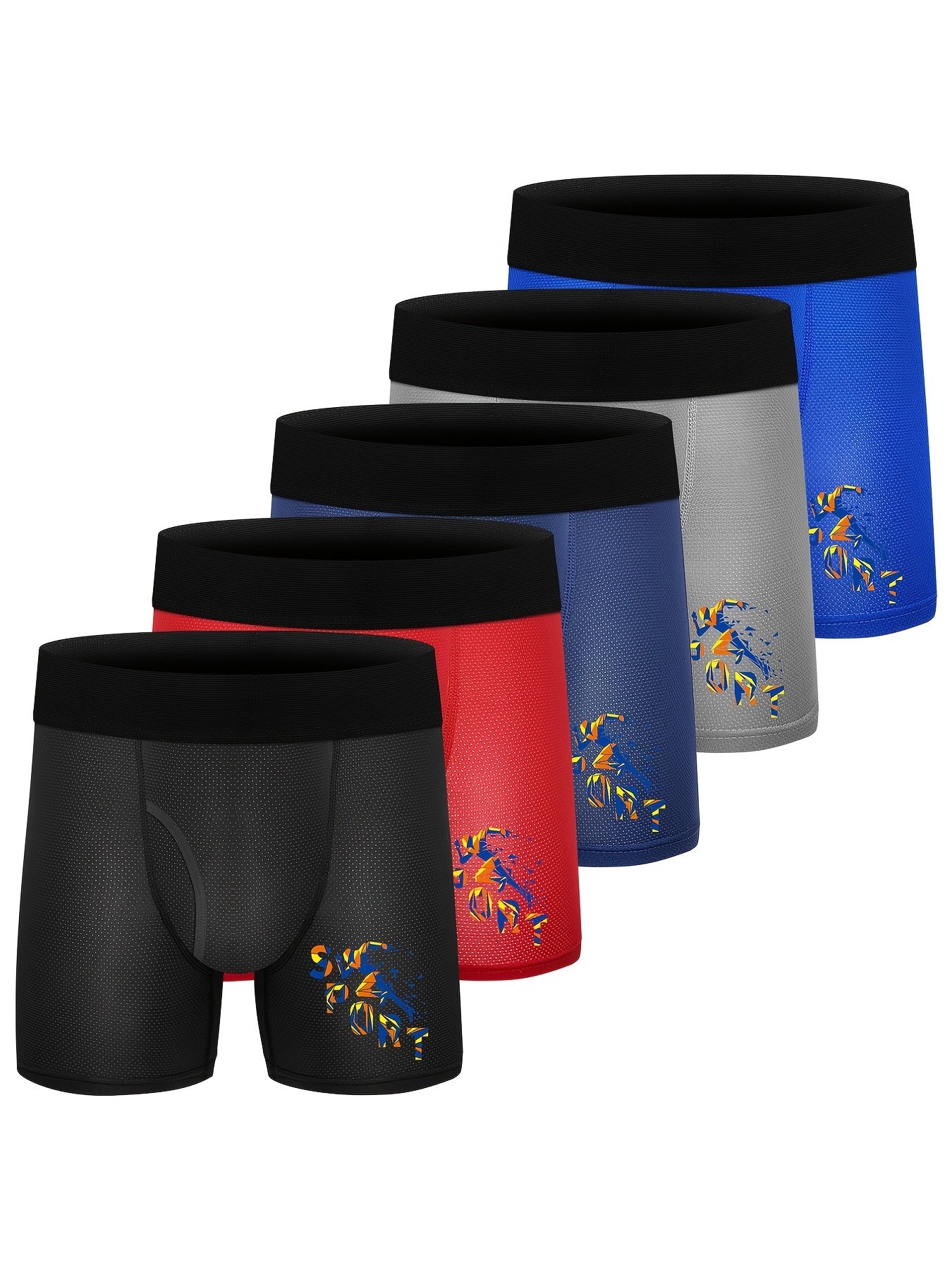 5pcs Boys Boxer Briefs Soft Comfortable Breathable Kids Clothes