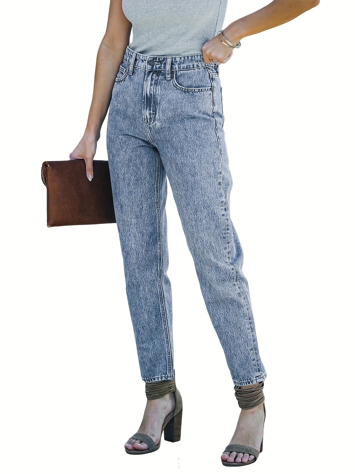 High Rise Skinny Pencil Jeans