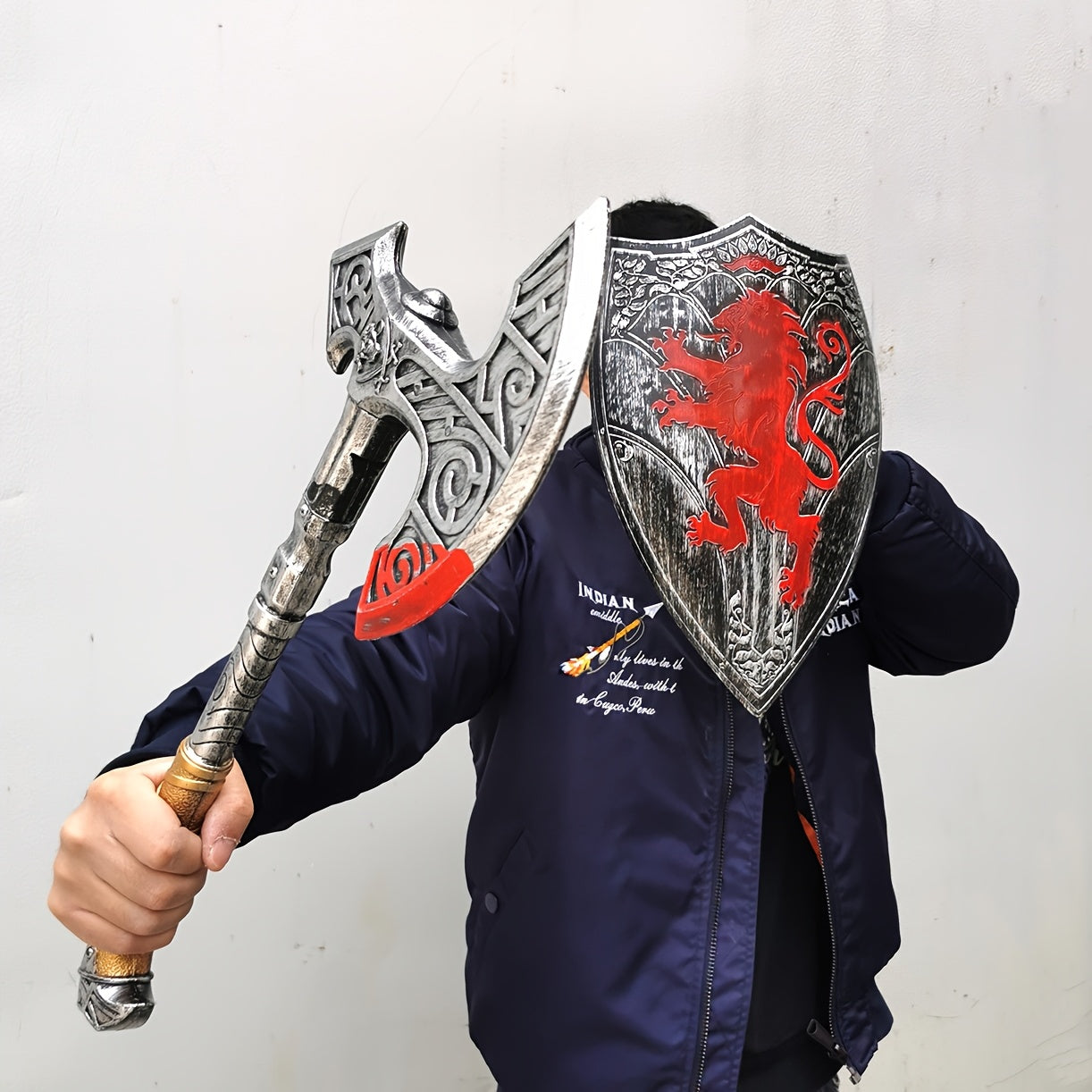 Roman Shield Battle Medieval Retro Weapon Lion Head Cosplay Prop