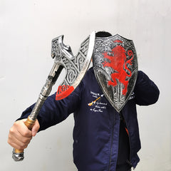 Roman Shield Battle Medieval Retro Weapon Lion Head Cosplay Prop