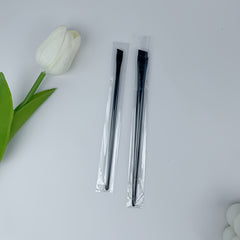 2pcs Angled Eyebrow & Eyeliner Brushes Set Slanted Eye Brow Tinting