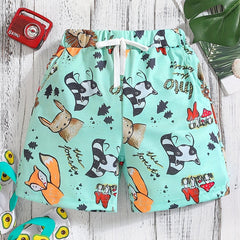 Boys Cartoon Animal Print Casual Shorts Kids Summer Clothes
