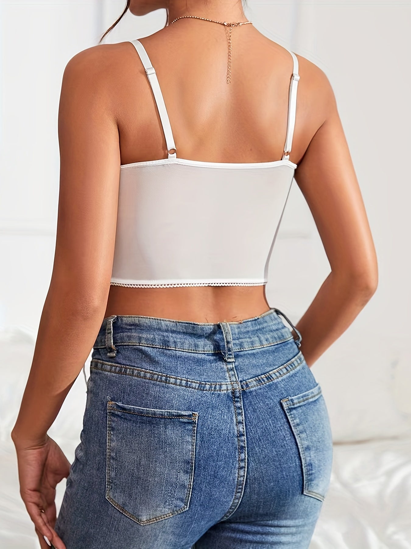 Floral Embroidery Corset Push Up Backless