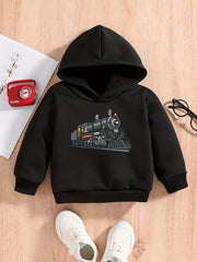 Baby Boys Sweatshirt Hoodie Kids Train Cartoon Pullover