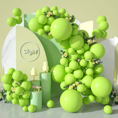 60pcs Light Green Party Latex Balloons 12 Lime Green Balloon Garland Kit