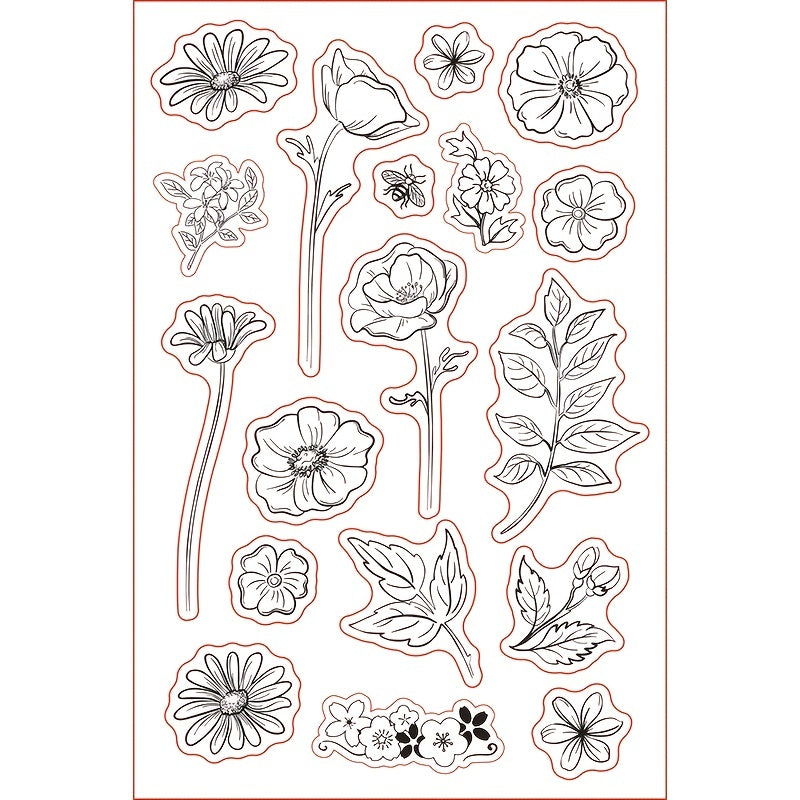 Flower Transparent Silicone Stamp Seal Gift For Boys And Girls