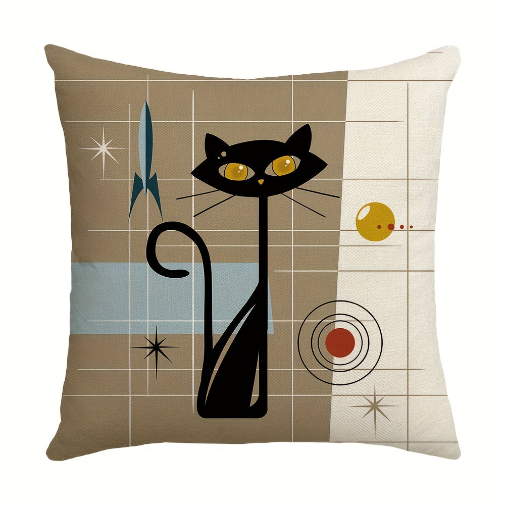 Cat Decorative Throw Pillowcase 44x96cm Cartoon Cat Home Room Bedroom Decoration
