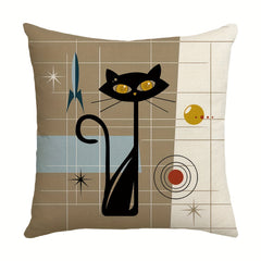 Cat Decorative Throw Pillowcase 44x96cm Cartoon Cat Home Room Bedroom Decoration