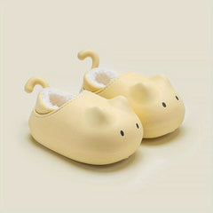 Girls' Cartoon Furry House Shoes - Non Slip Soft Bottom Walking Shoes