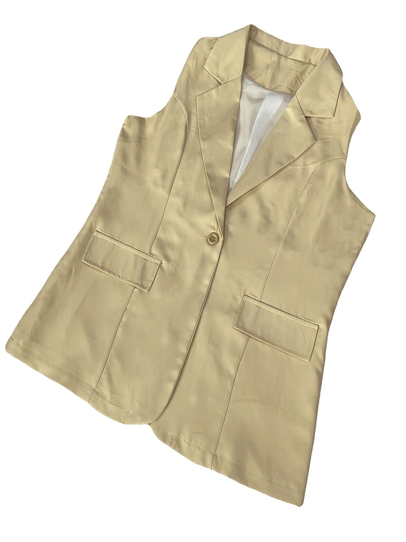 Sleeveless Lapel Blazer & Stylish Tops For Women