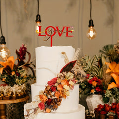 Love You Cake Insert Plate for Birthday Dessert Table