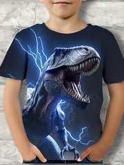 Kids Dinosaur Print Casual T shirt Boys & Girls Street Wear
