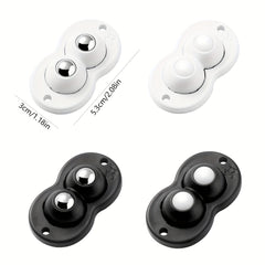 4pcs Self Adhesive Swivel Caster Wheels Stainless Steel Mini Casters