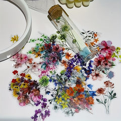 50pcs Floral Stickers Waterproof Transparent PET for DIY Journals Fridge