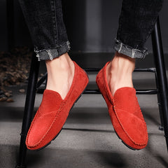 Men's Custom Loafer Shoes Stitching Durable Slip On Moccasins