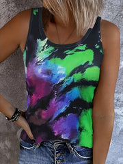 Gradient Print Tank Top Summer Sleeveless Top